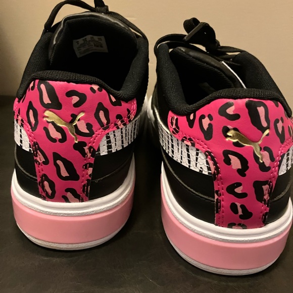 Girls Blk/white/pink puma sneaker - Picture 4 of 15